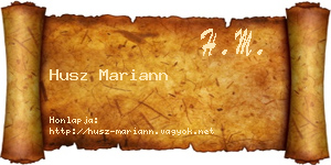 Husz Mariann névjegykártya